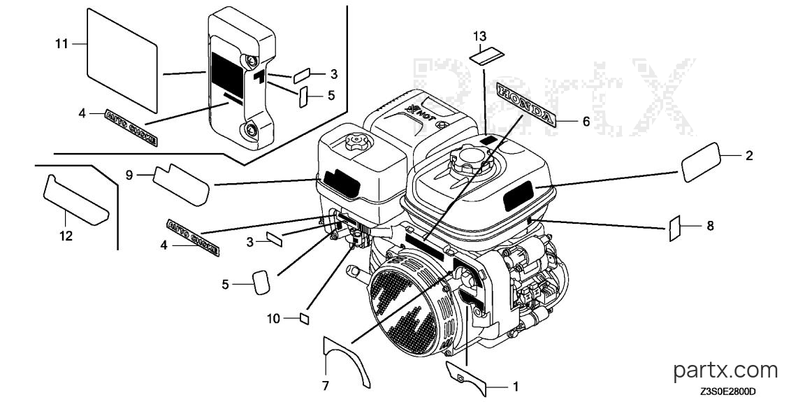 Honda GX440IU Q3G2 - LABEL