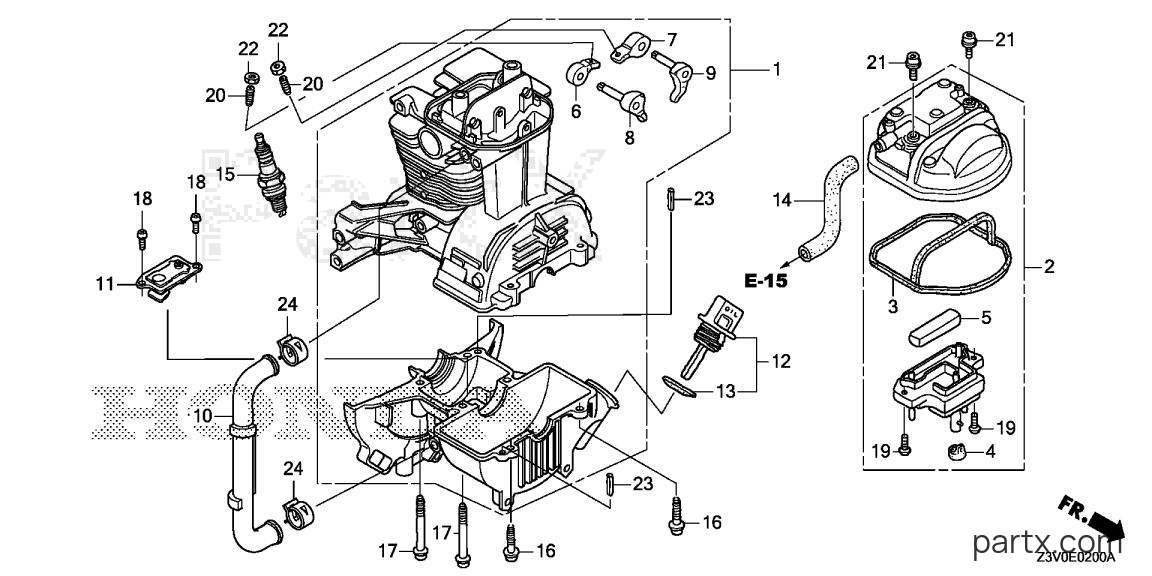 Honda GX50NTX STSC - CRANKCASE SET