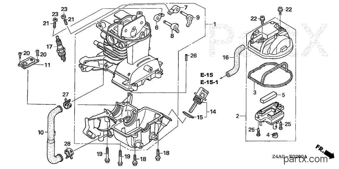 Honda GX25N TZR3 - CRANKCASE SET
