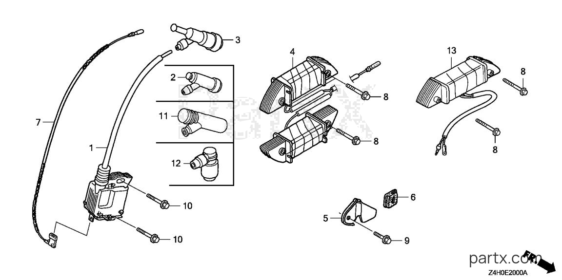 Honda GX120UT1 VPR4 - IGNITION COIL