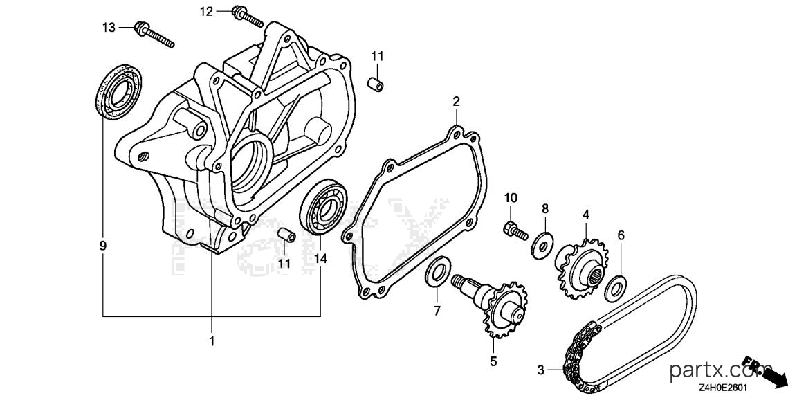 Honda GX120UT1 KRS6 - REDUCTION (2)
