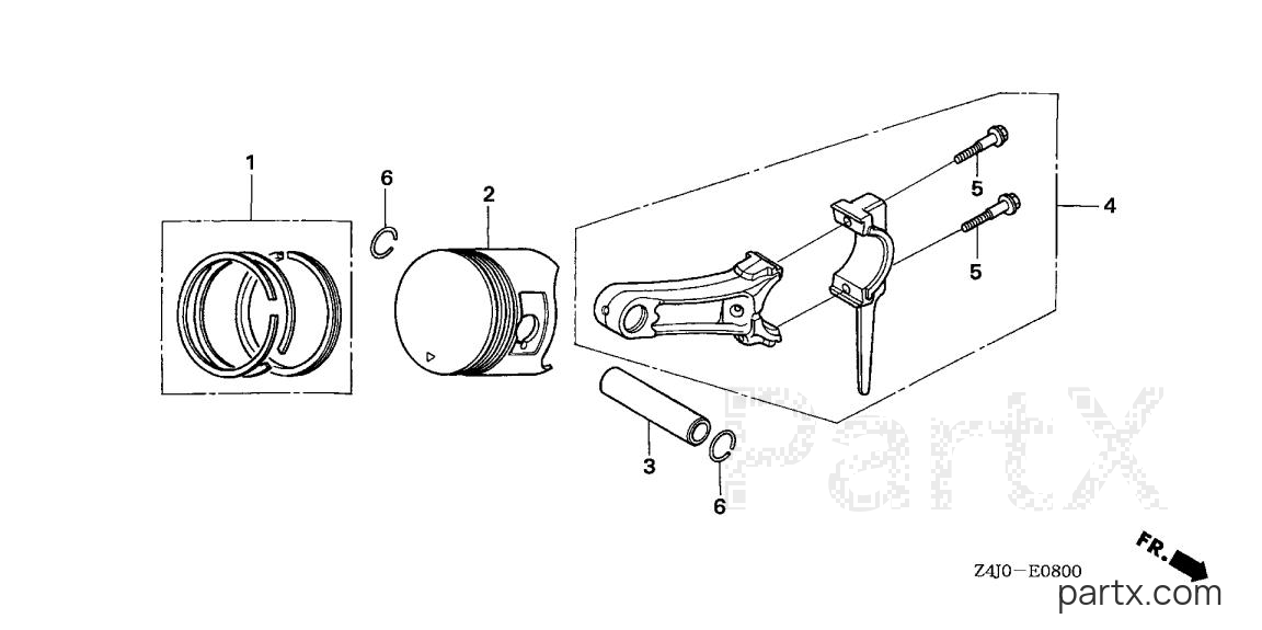 Honda GX160U1 SWX4 - PISTON