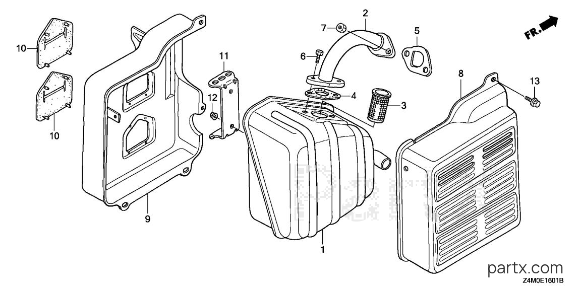Honda GX160RT2 VES6 - MUFFLER (2)