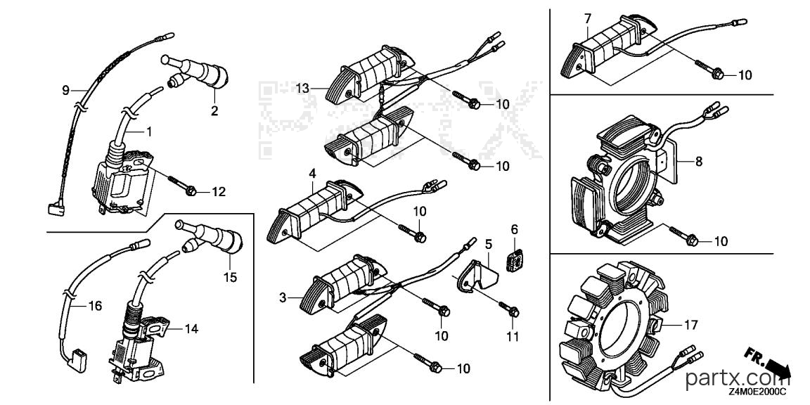Honda GX160UT2 QXE8 - IGNITION COIL