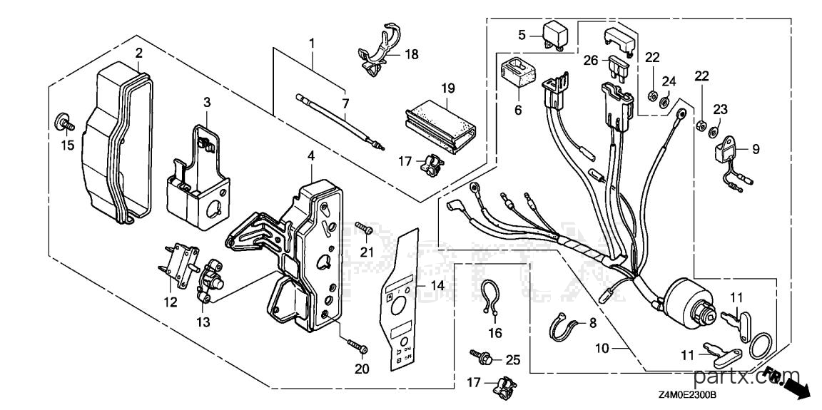 Honda GX160UT1 QXE5 - CONTROL BOX