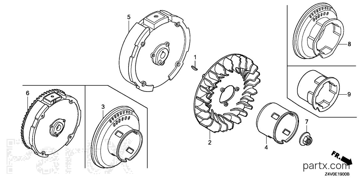 Honda GX200UT2 QXGB - FLYWHEEL