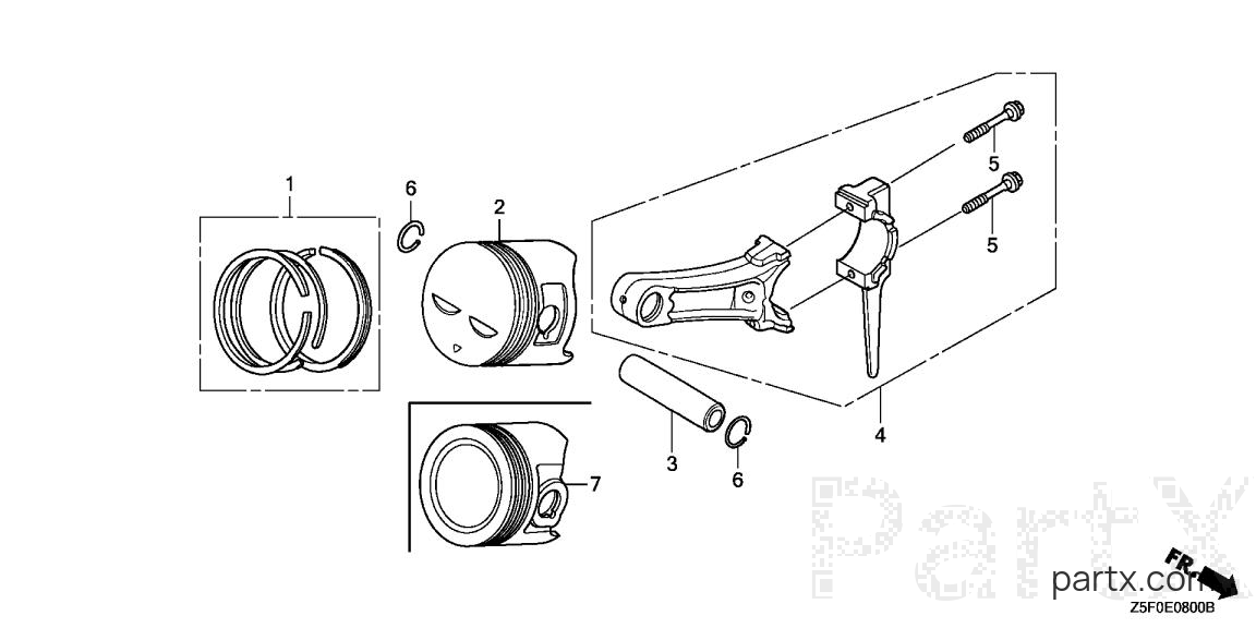Honda GX240U1 RA2 - PISTON