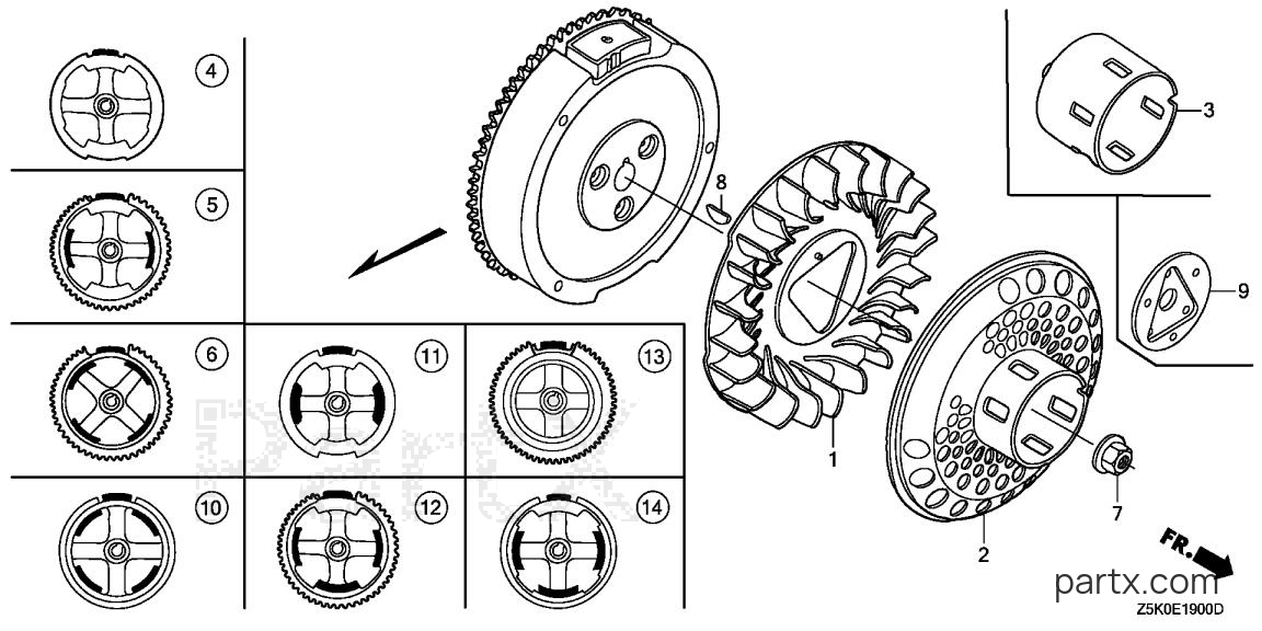 Honda GX270UT SWC4 - FLYWHEEL
