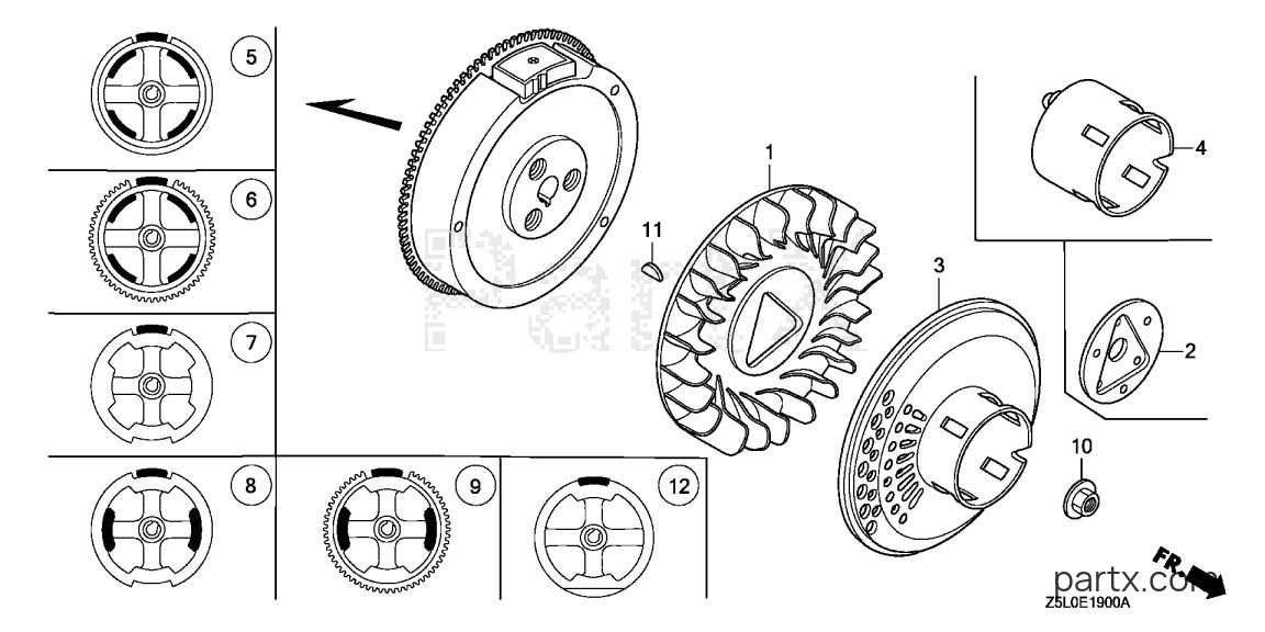 Honda GX340U1 QNR6 - FLYWHEEL