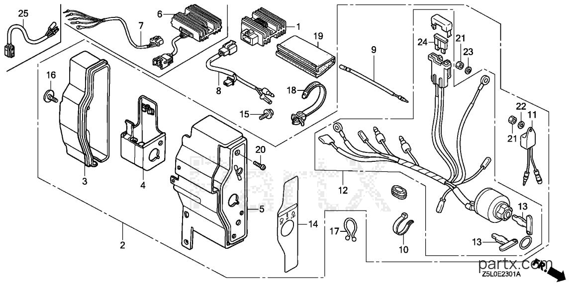Honda GX340U2 PKTE - CONTROL BOX (2)