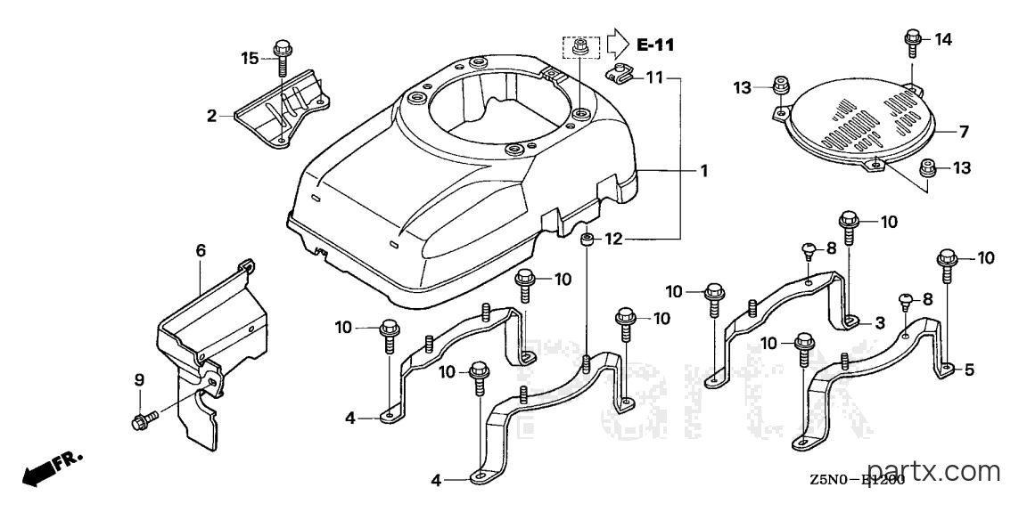 Honda GXV340UT2 DCAG - FAN COVER
