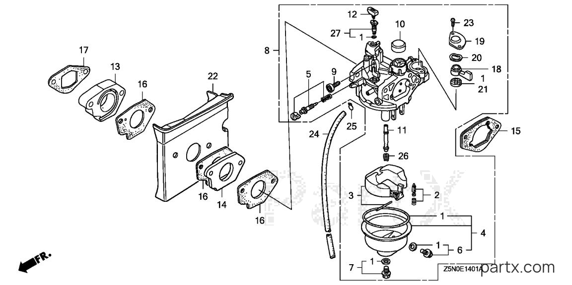 Honda GXV340RT2 DM33 - CARBURETOR (2)