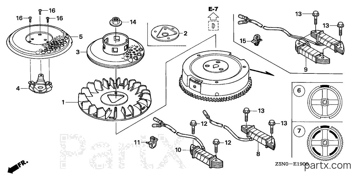 Honda GXV340UT2 DCAG - FLYWHEEL