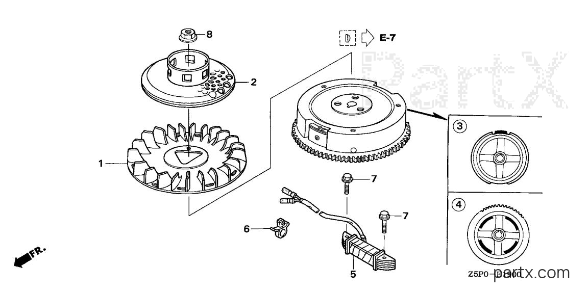 Honda GXV340UA2 DX3 - FLYWHEEL