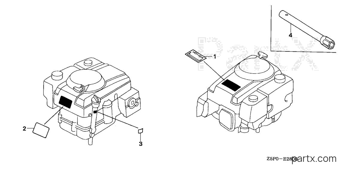 Honda GXV340UA2 DX3 - LABEL - TOOL