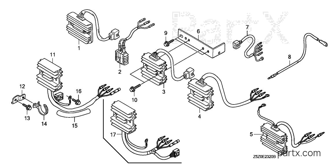 Honda GCV520U SEE4 - REGULATOR RECTIFIER