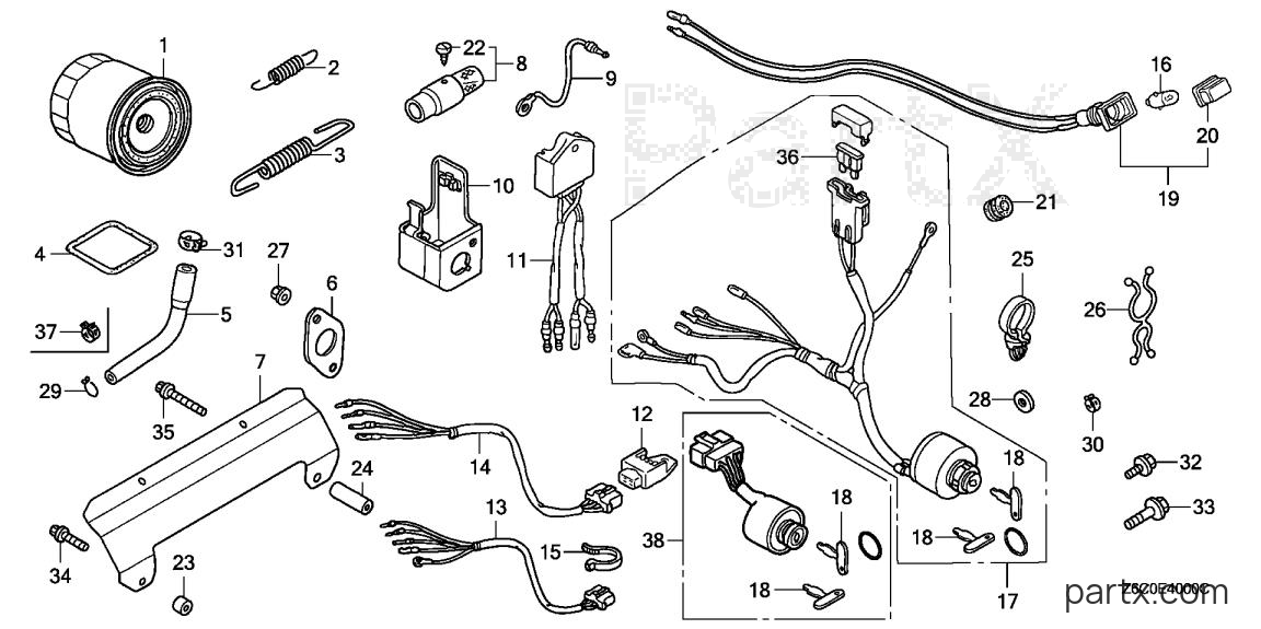 Honda GX620R1 VDP2 - COMBINATION SWITCH
