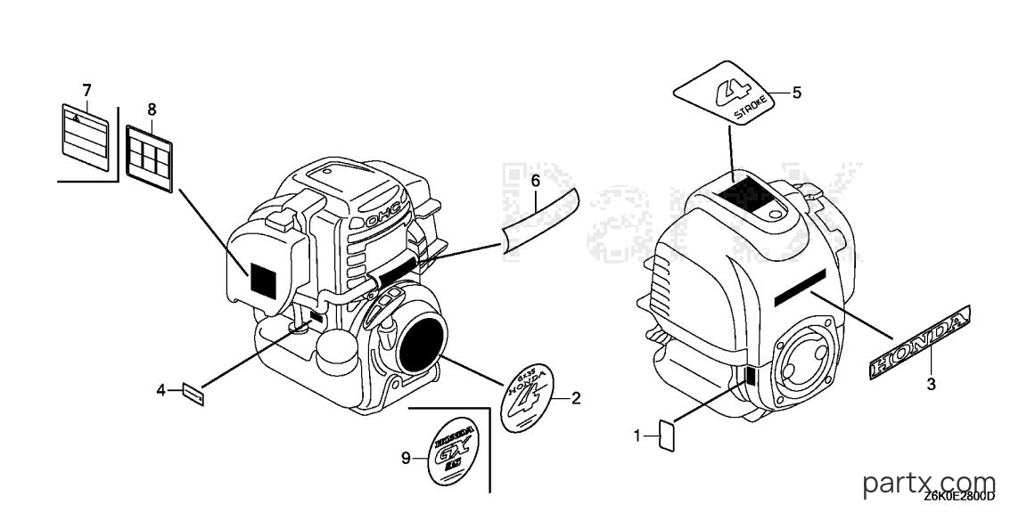 Honda GX35NT STR4 - LABEL