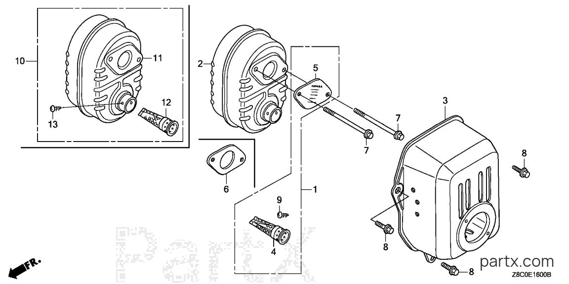 Honda GC190LA MHA2 - MUFFLER
