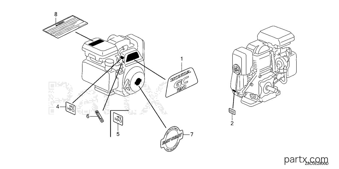 Honda GC190LA QTT - LABEL
