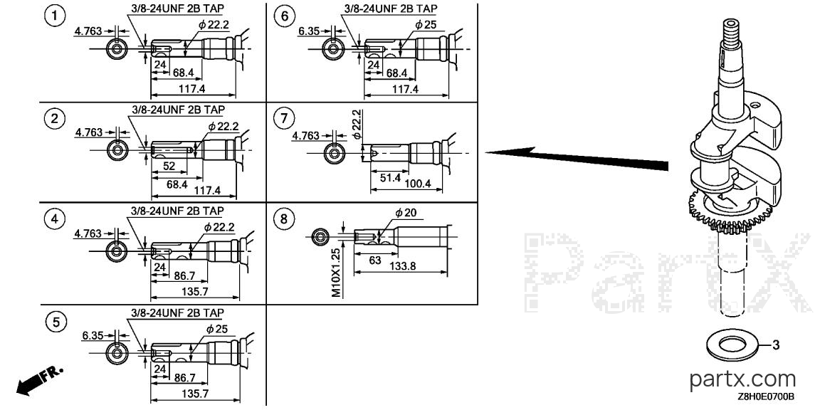 Honda GCV135 N7E2 - CRANKSHAFT