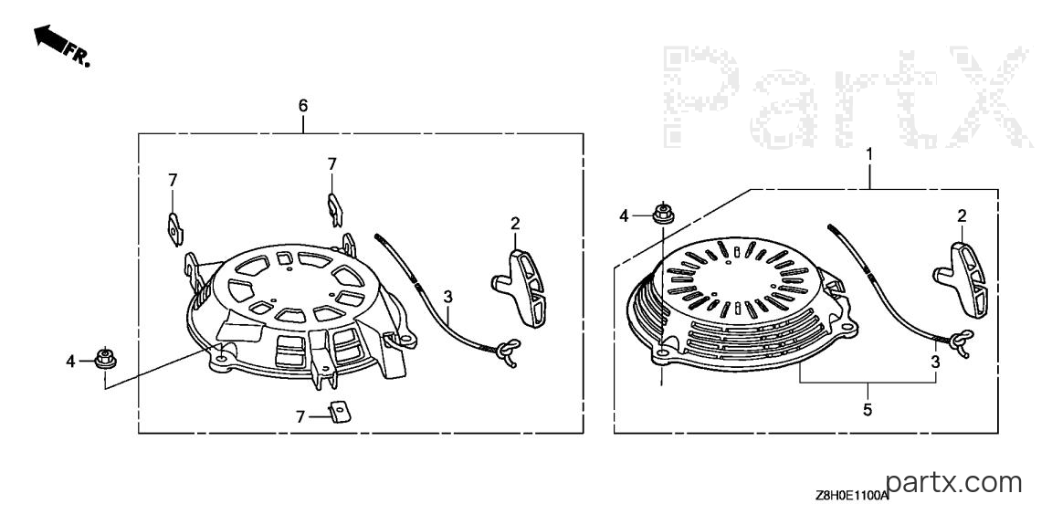 Honda GCV135 N7E2 - RECOIL STARTER