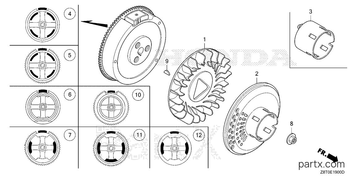 Honda GX340RT1 VAD2 - FLYWHEEL