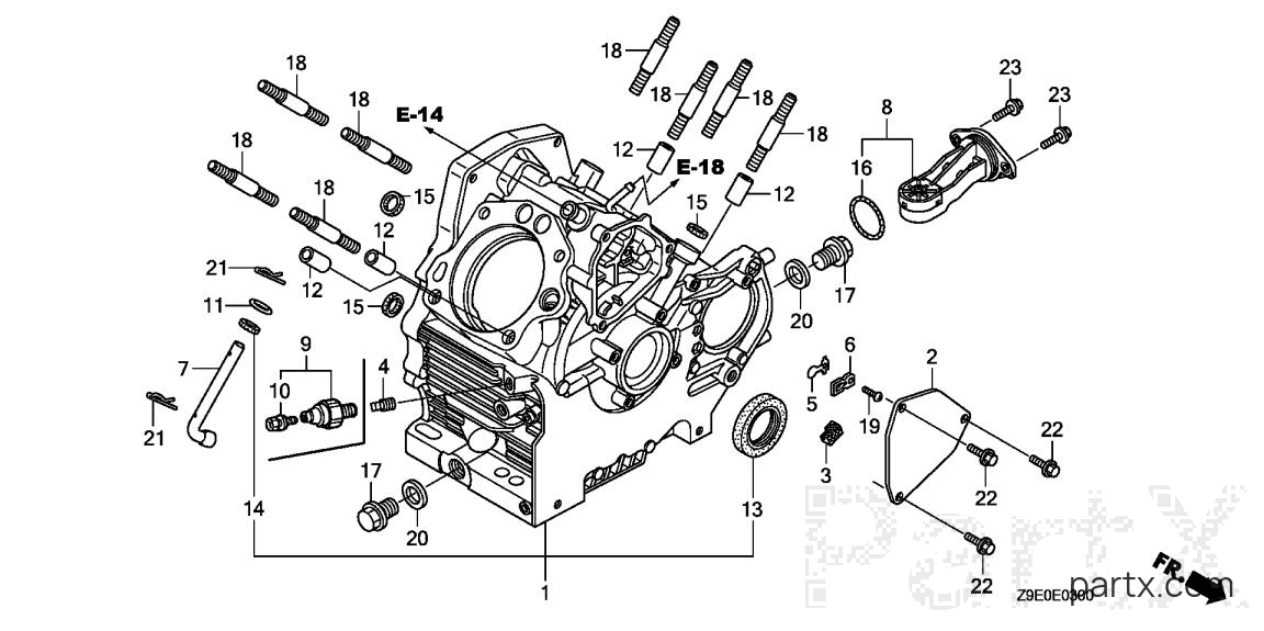 Honda GX630R QDP2 - CRANKCASE