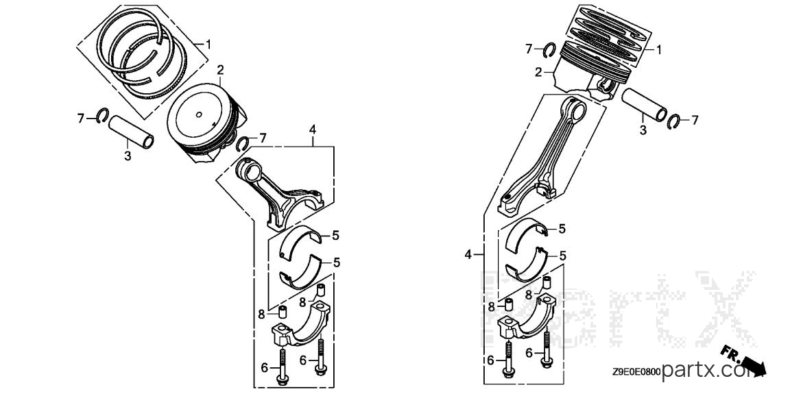 Honda GX690R KXA - PISTON