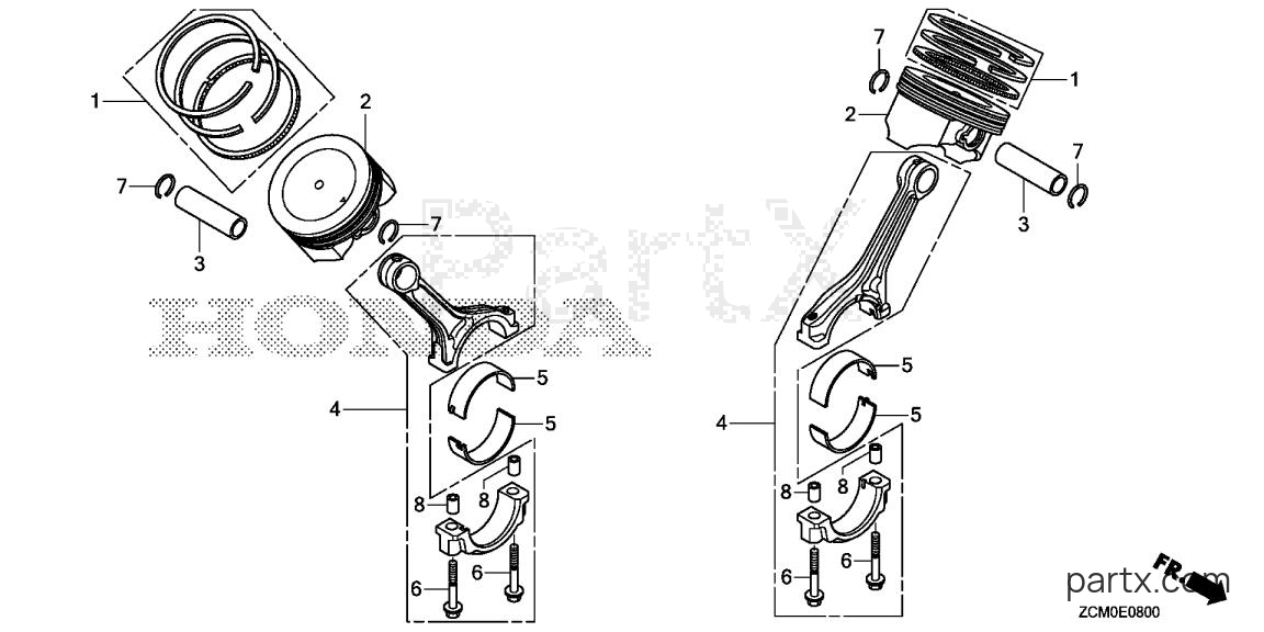 Honda GX690H VXC4 - PISTON