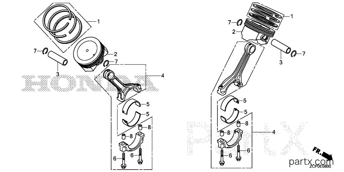 Honda GX630RH VXE2 - PISTON