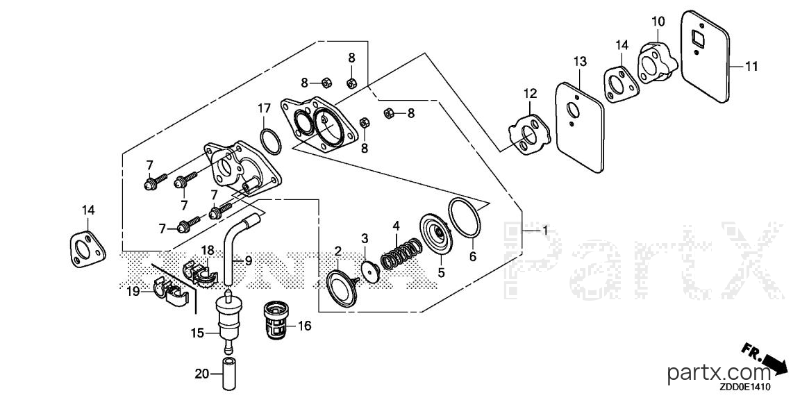 Honda GX100RT KREE - ACCELERATION PUMP
