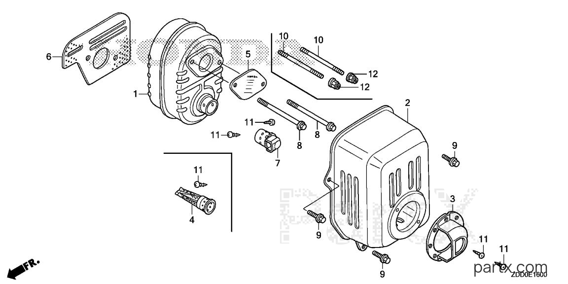 Honda GX100RT KRF2 - MUFFLER