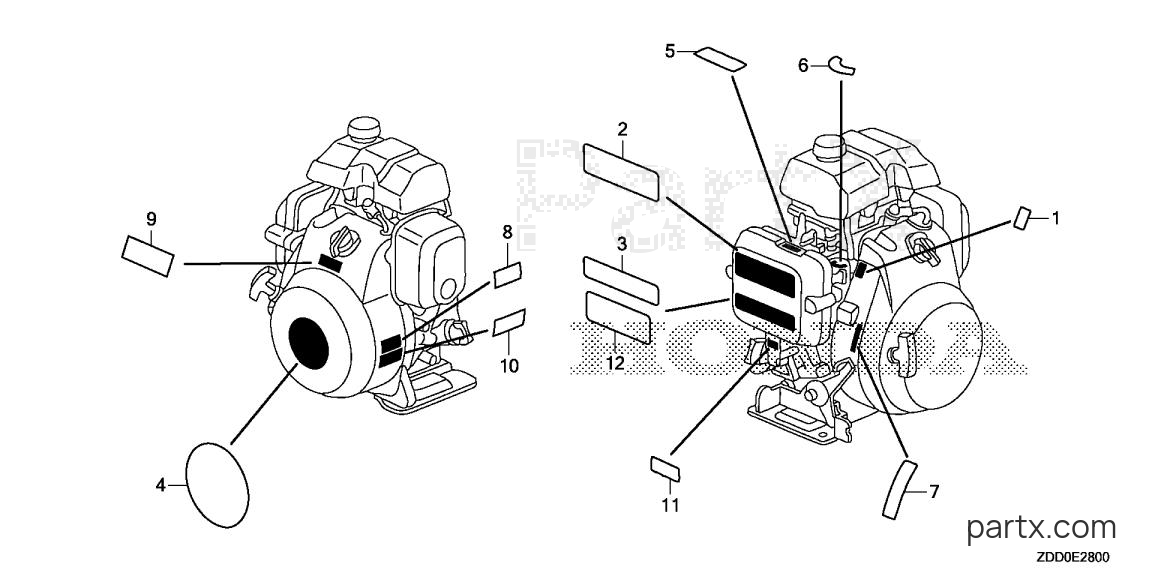 Honda GX100UT QAD - LABEL
