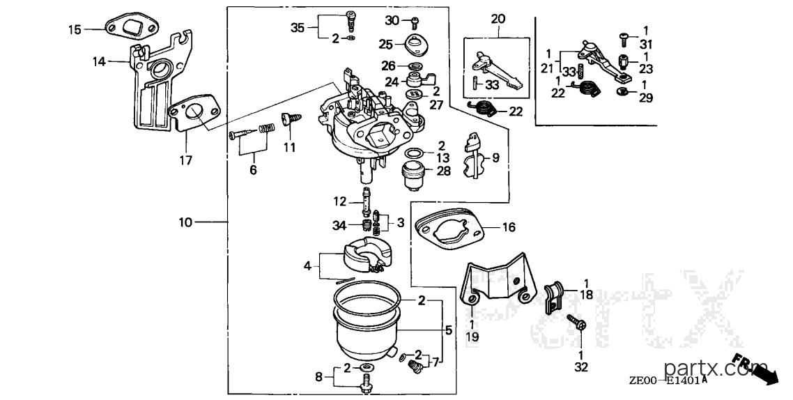 Honda GX110 VX - CARBURETOR (2)