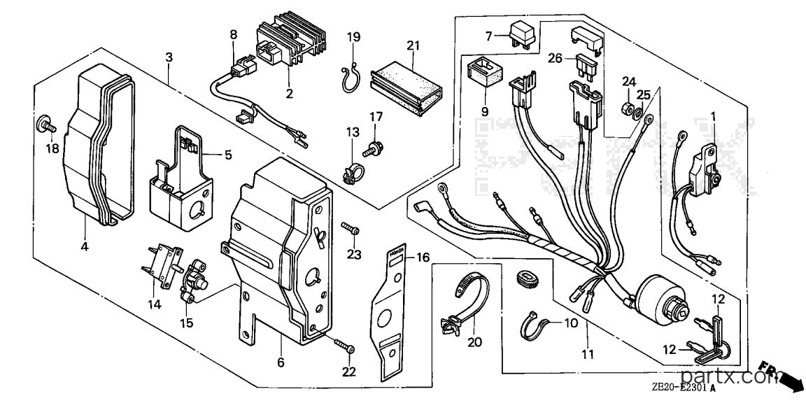 Honda GX240 QAE - CONTROL BOX (2)