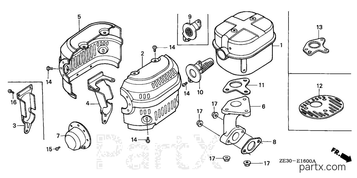 Honda GX340 VA - MUFFLER