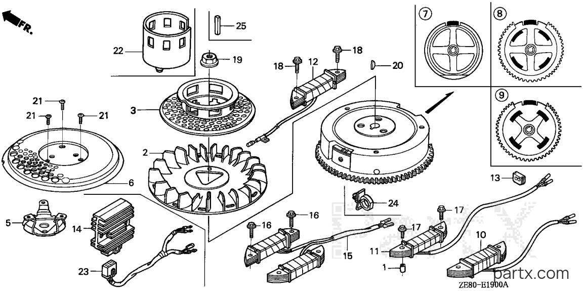 Honda GXV270 DNE2 - FLYWHEEL