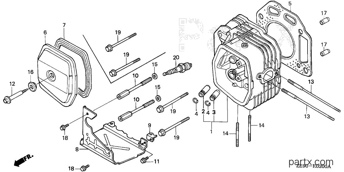 Honda GXV340 DN - CYLINDER HEAD