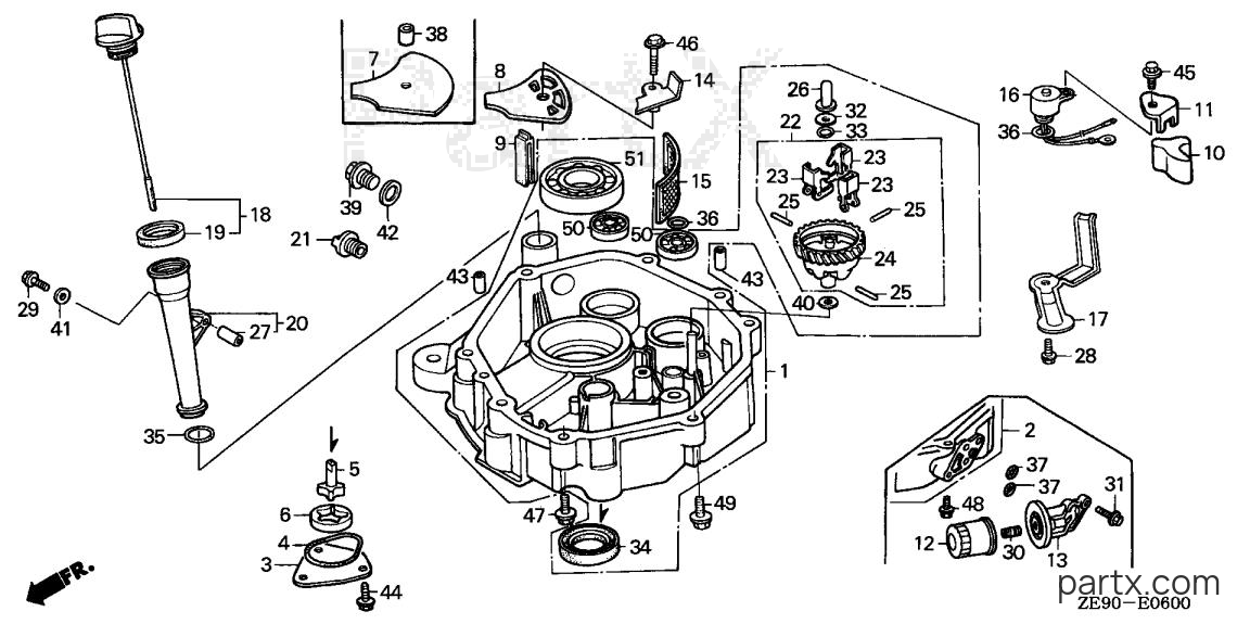 Honda GXV340 DNE - OIL PAN