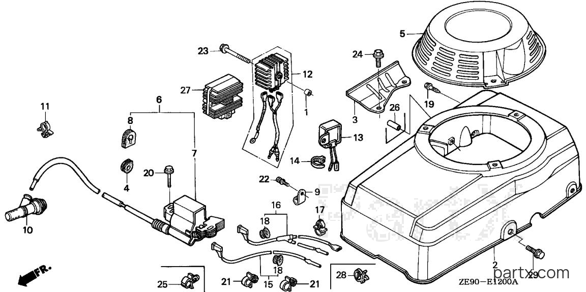 Honda GXV340K1 DAP2 - FAN COVER