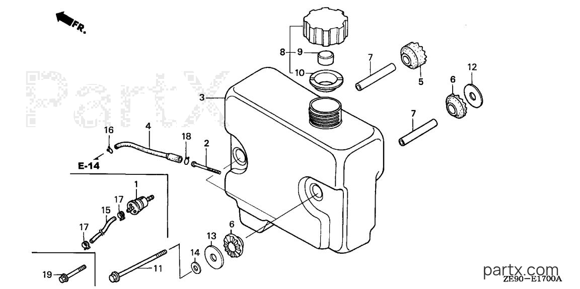 Honda GXV340 DA3 - FUEL TANK