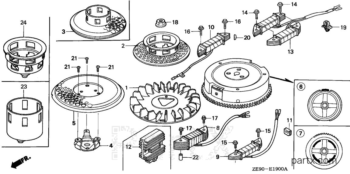 Honda GXV340 DAP5 - FLYWHEEL