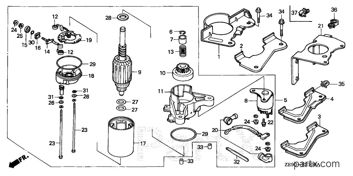 Honda GXV340 DNE - STARTER MOTOR (1)