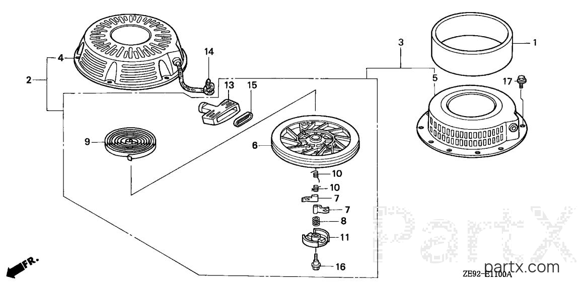 Honda GXV340K2 DAP2 - RECOIL STARTER