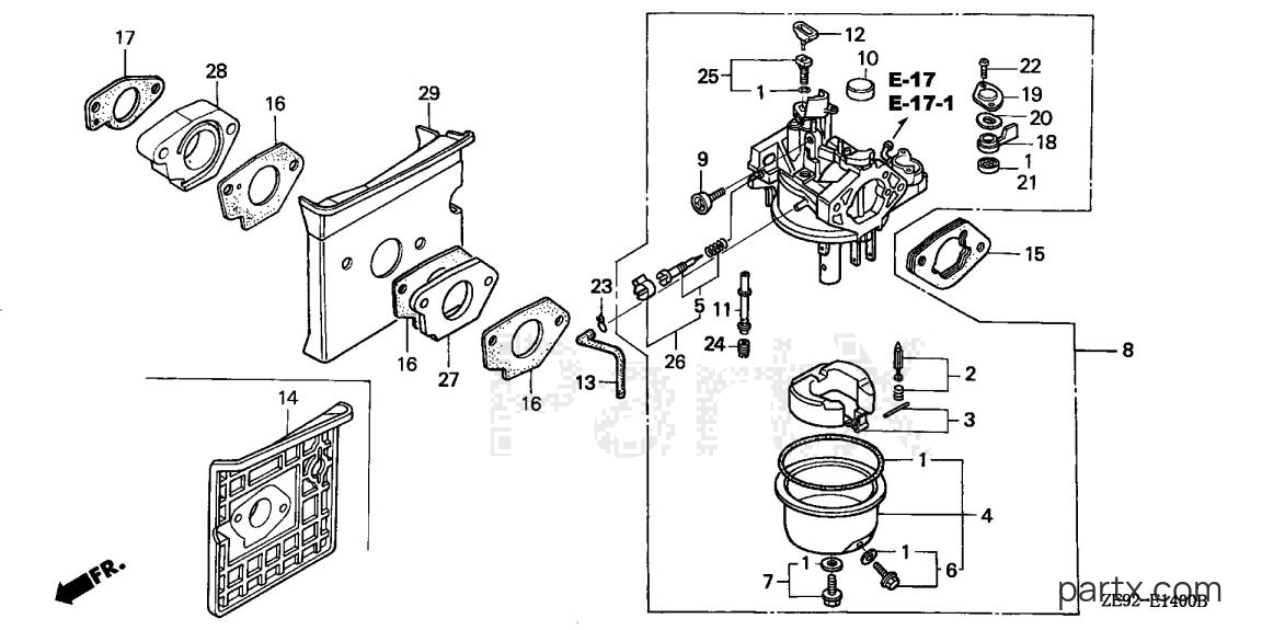 Honda GXV340K2 DAP2 - CARBURETOR (1)