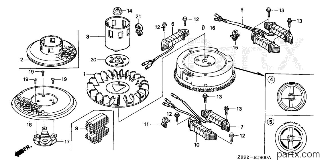Honda GXV340K2 DA33 - FLYWHEEL