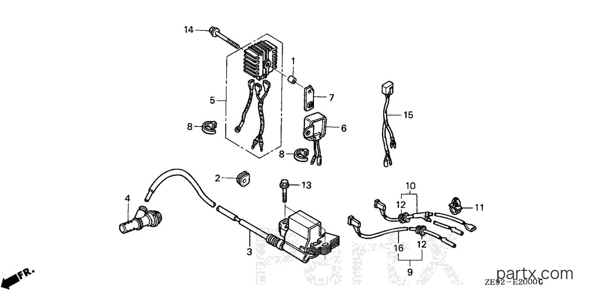 Honda GXV340K2 DA2 - IGNITION COIL