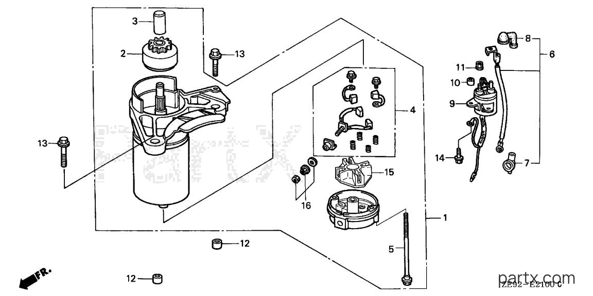 Honda GXV340K2 DET3 - STARTER MOTOR