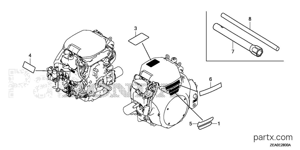 Honda GX700IRHX KXA - LABEL - TOOL